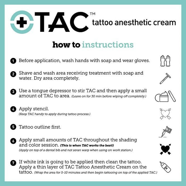 TAC Sciences Tattoo Anesthetic Numbing Cream  1oz  Element Tattoo Supply